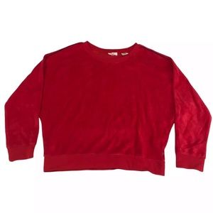 Levis Women's Blouse Red Dolman Sleeve Crew Neck M New